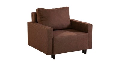 Кресло-кровать Визит-3 с широкими подлокотниками (ткань SOLID 004 BROWN)